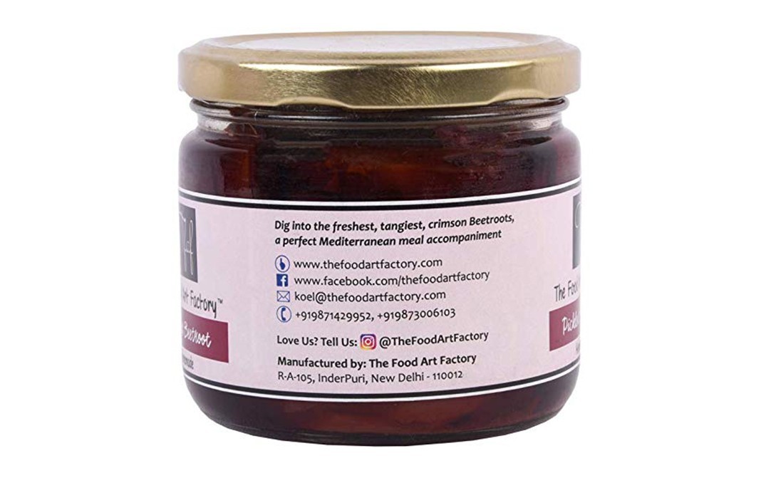 The Food Art Factory Pickled Beetroot    Glass Jar  300 grams